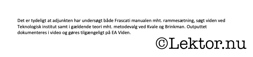 Adjunkt til lektor:
Klip fra bedømmelsen - delkriterium B4