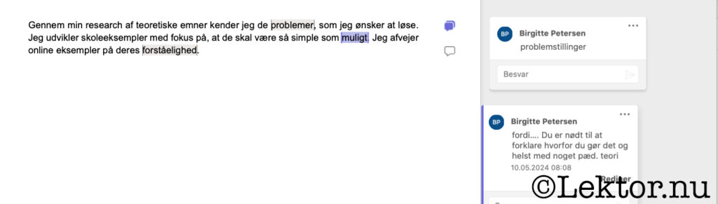 Et eksempel på at være for beskrivende i en LA