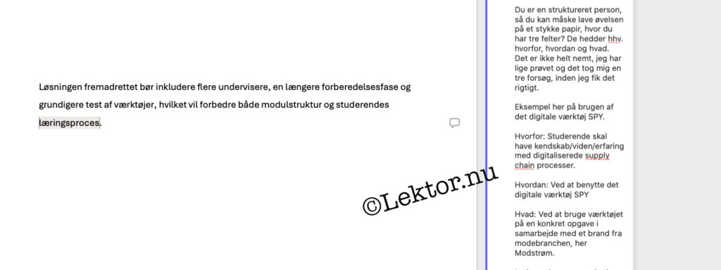 Hiim og Hippe - læreprocessen 
Vejleders fagspecifikke eksempel omkring et digitalt tool