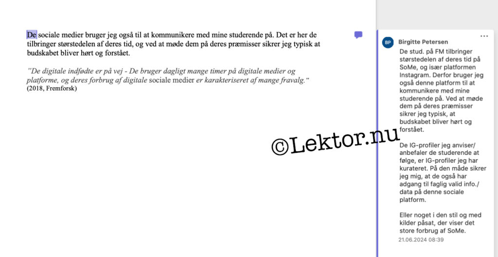 Hiim og Hippe - læreprocessen Eksempel på af perfekt storm Vejlederens kommentar til hvordan der kan navigeres omkring brugen af SoMe