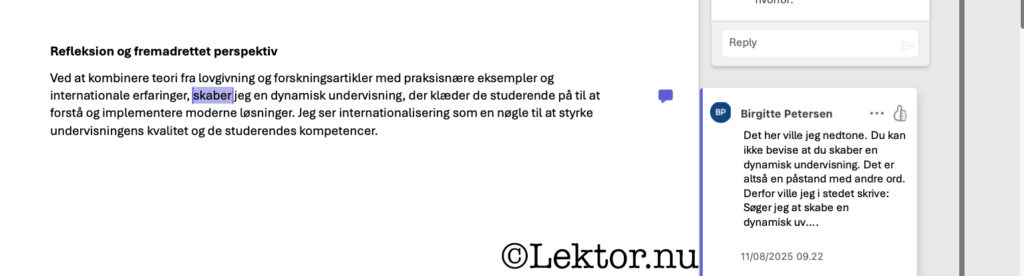 Hvordan du nedtoner en påstand i dit sprog, når du udarbejder din lektoranmodning